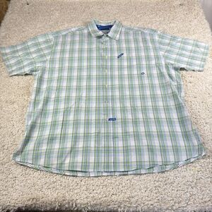 Ecko‎ UNLTD Mens 3XL Button Up Shirt Plaid Collared Short Sleeve 100% Cotton